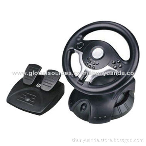 Hot wired vibration steering wheel, digital and analog dual mode selection, black